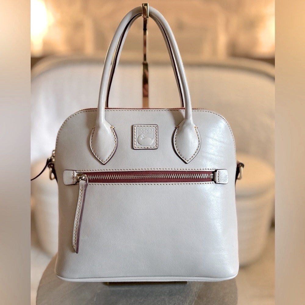 Dooney and Bourke Florentine Small Domed Satchel in ECRU